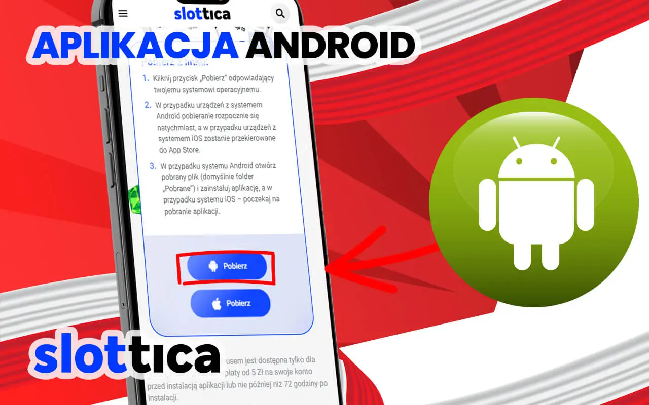 Zainstaluj i pobierz aplikację mobilną Slottica Casino na Androida