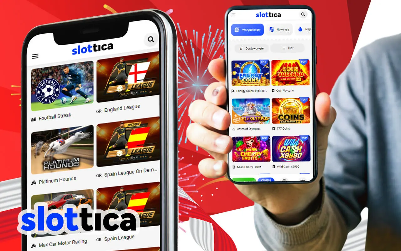 Wypróbuj wielofunkcyjną aplikację mobilną Slottica Casino PL