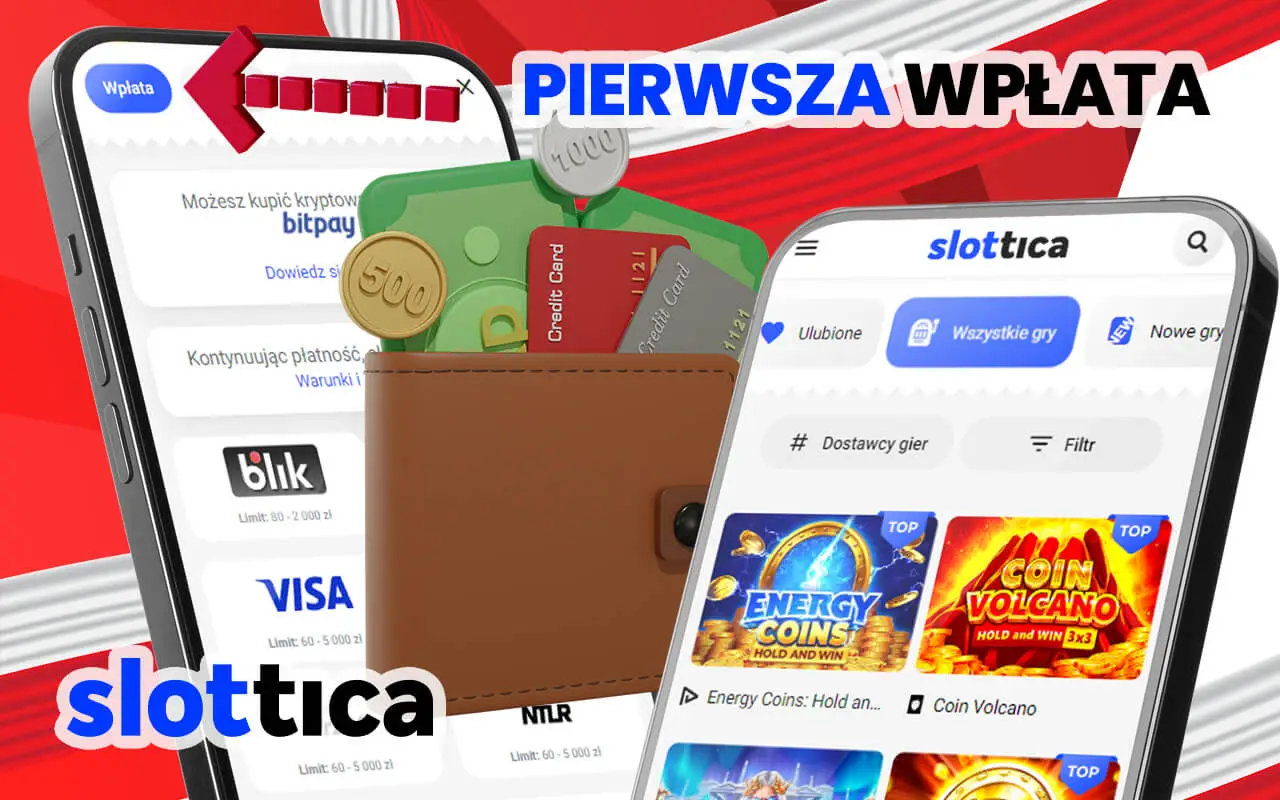 Dokonaj swojej pierwszej wpłaty w kasynie Slottica