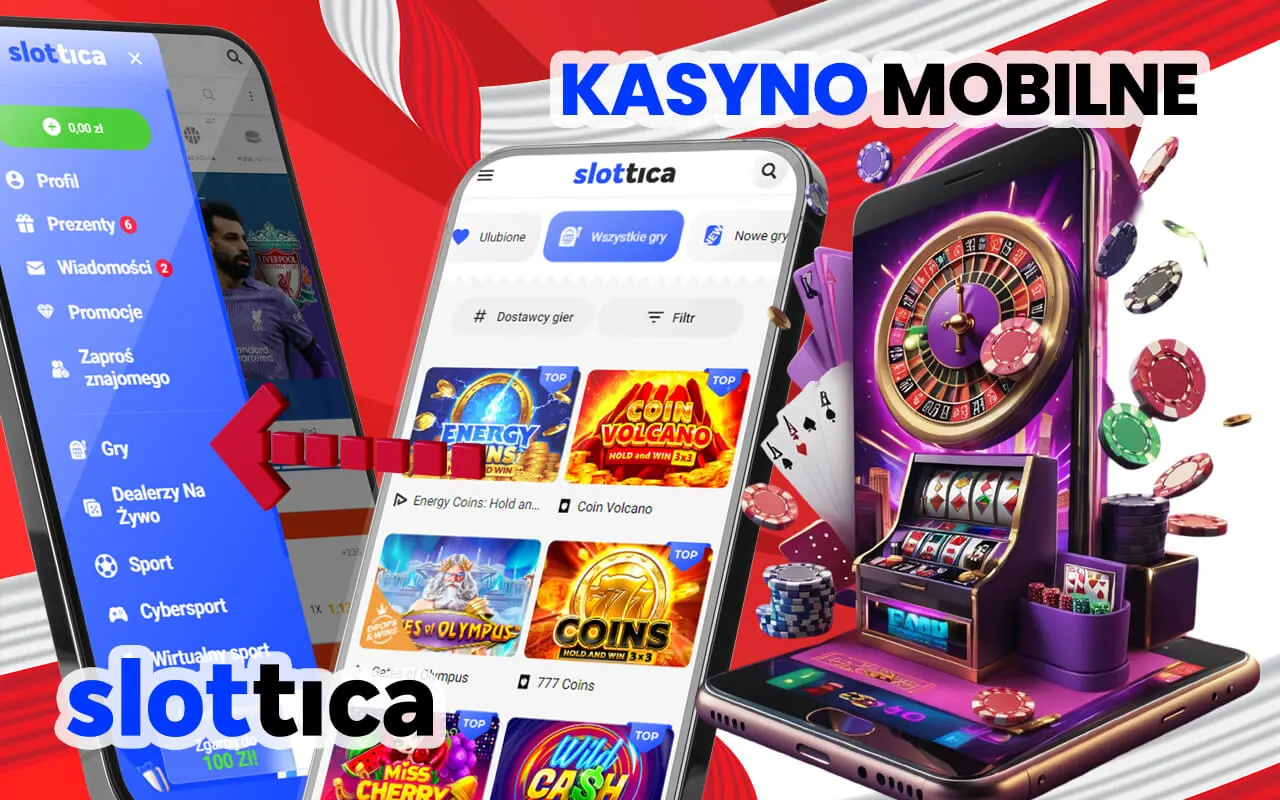 Hazard w kasynie w aplikacji mobilnej Slottica Casino