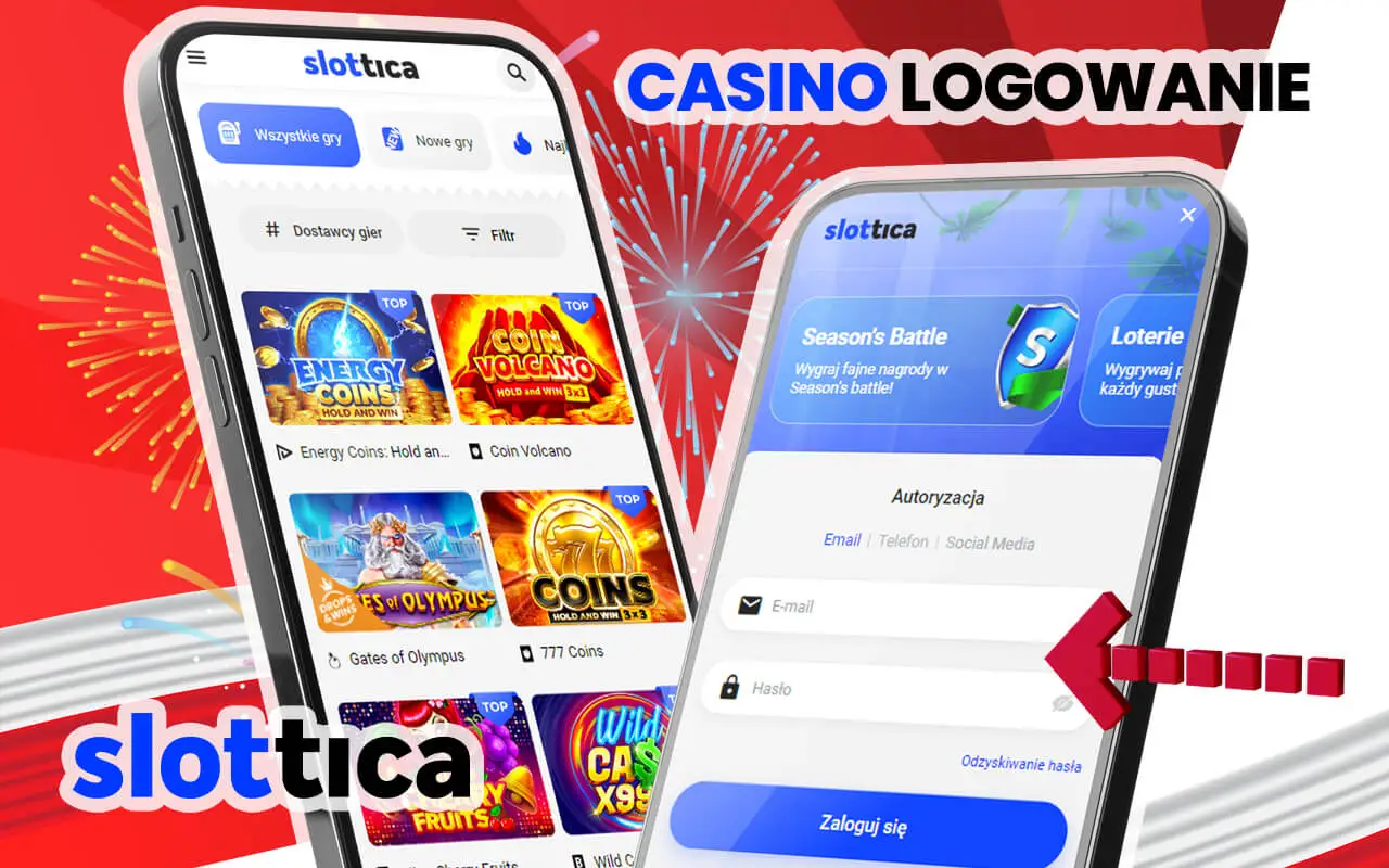 Zaloguj się na swoje konto w Slottica Casino PL