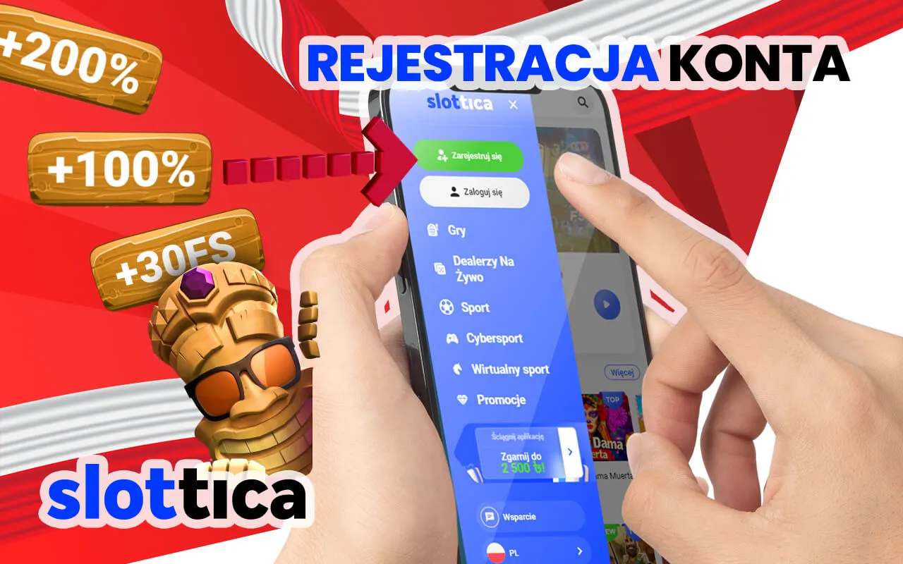 Zarejestruj się w Slottica za pomocą aplikacji mobilnej